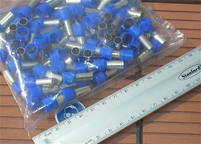 hq1 ca 100x Aderendhülsen 16mm² 16x12 BL blau Cimco 182358 EAN 4021103823583