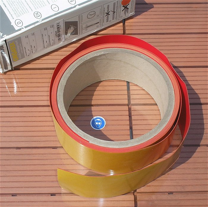 hq ca 6,5m Klebeband Bodenmarkierung rot 75mm breit Orgatex LG75-01 EAN 4050827001953