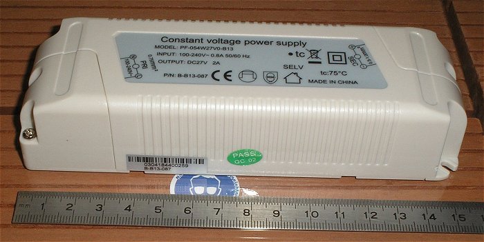 hq2 Netzteil Schaltnetzteil 100-240V 230V Volt AC auf 27V Volt DC 2A Ampere Ductio