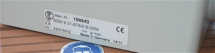 hq7 Geräteanschluß Ein- Ausschalter 230V Elektra Tailfingen SGS12 01-ST8 2-S-GRX