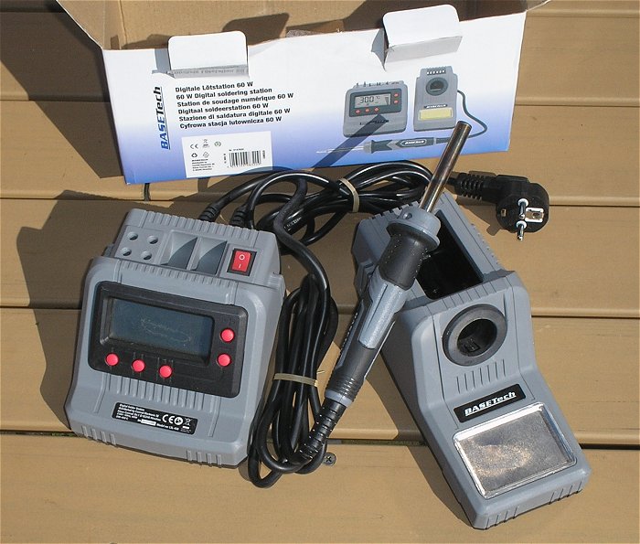 hq3 4x digitale Lötstation Lötkolben 230V AC 60W Watt Basetech 2147832 EAN 4053199983209
