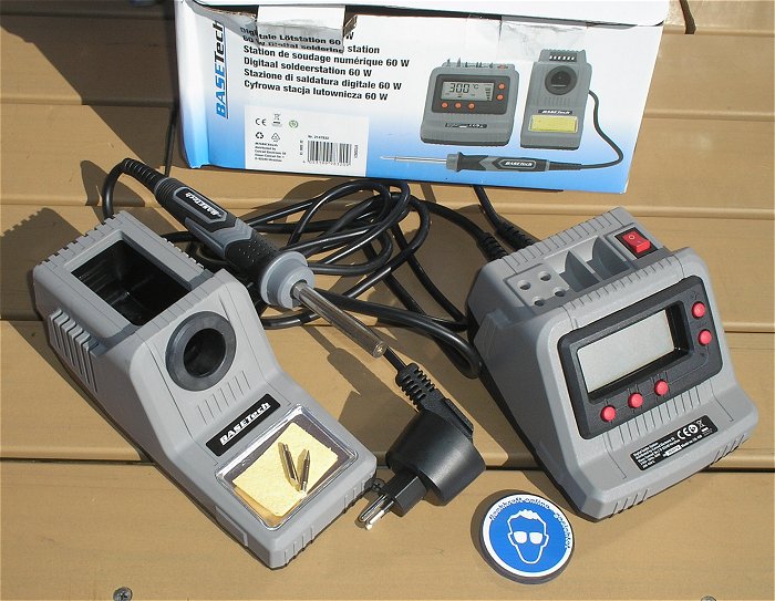hq4 4x digitale Lötstation Lötkolben 230V AC 60W Watt Basetech 2147832 EAN 4053199983209