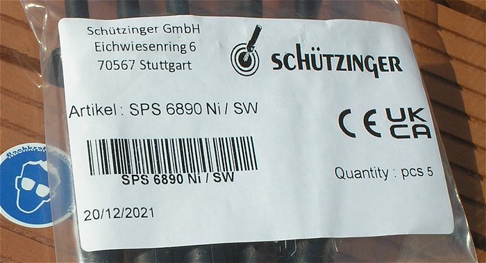 hq3 2x Prüfspitzen mit Sicherheits Bananenbuchse schwarz Schützinger SPS 6890 Ni sw