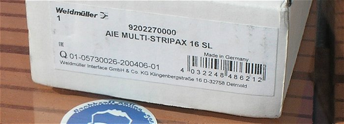 hq1 Ersatzklingen Set Weidmüller AIE Multi Stripax 16 SL 9202270000 EAN 4032248486212