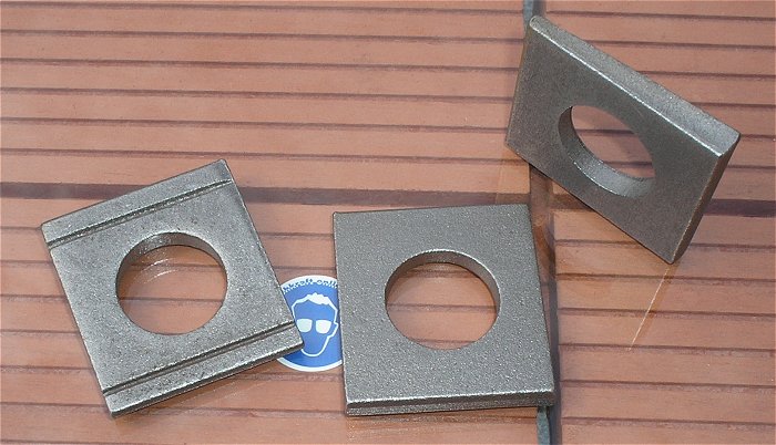 hq2 4x Keilscheiben Vierkant Unterlegscheiben ca 50x45 24mm Toolcraft EAN 4053199025251