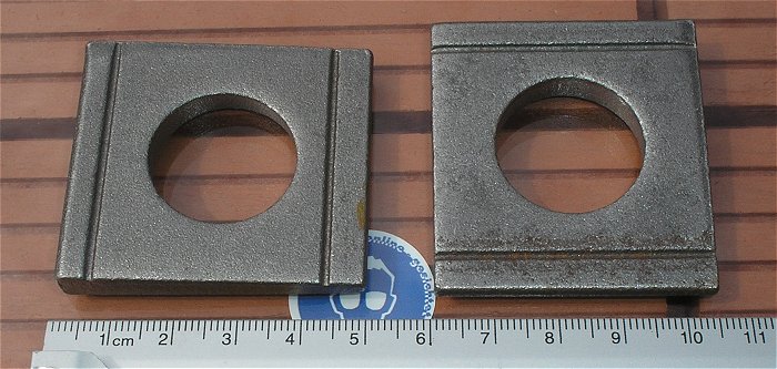 hq3 4x Keilscheiben Vierkant Unterlegscheiben ca 50x45 24mm Toolcraft EAN 4053199025251