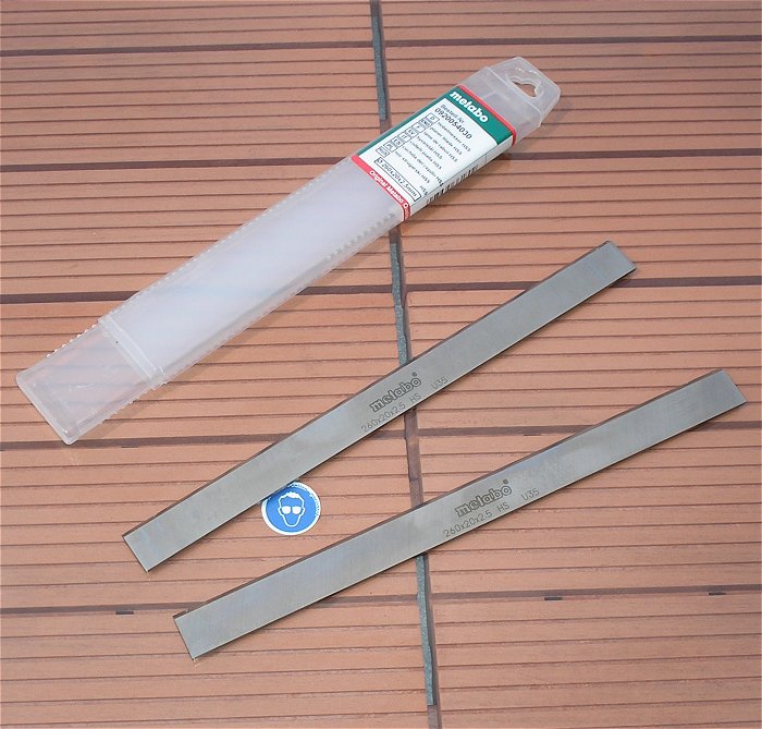 hq 2x Klinge Hobelmesser HSS 260x20x2,5mm Hs U35 Metabo 0920054030 EAN 4003665361802