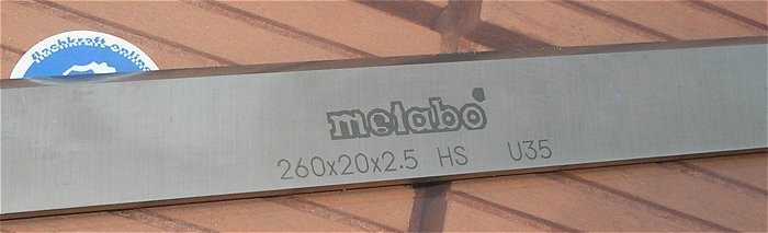 hq1 2x Klinge Hobelmesser HSS 260x20x2,5mm Hs U35 Metabo 0920054030 EAN 4003665361802