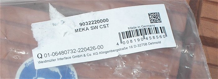 hq2 Messerkasette Messereinsatz Meka CST schwarz Weidmüller 9032220000 EAN 4008190458560