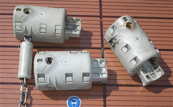 hq5 3 Stück Schlösser Pfandschloß Münzschloß für ca 25mm Rohr Einkaufswagen Wanzl 