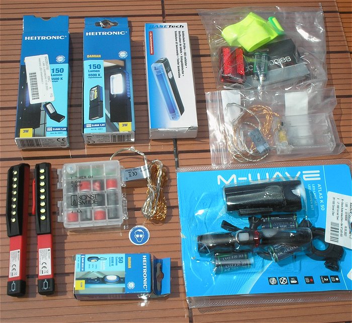 hq LED Taschenlampe Fahrrad Beleuchtung Licht Nachtlicht Heitronic M-Wave Ledvance  