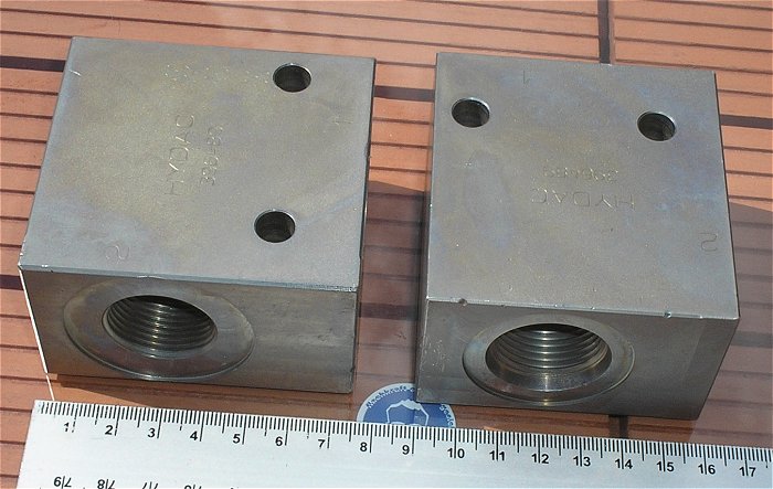 hq2 2 Stück Gehäuse Verteilerblock Hydac Geh R12120A-01X-01 395469 29N23 