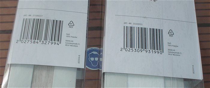 hq1 ein Plissee 50x130cm leinen und ein Wabenplissee weiß Expo Ambiente  EAN 2025309931990