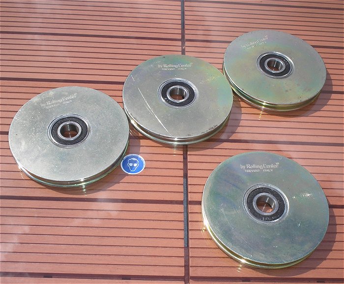 hq Umlenkrolle ca 11,7cm mit Kugellager 17mm innen Rolling Center Treviso Italy 5203RS 
