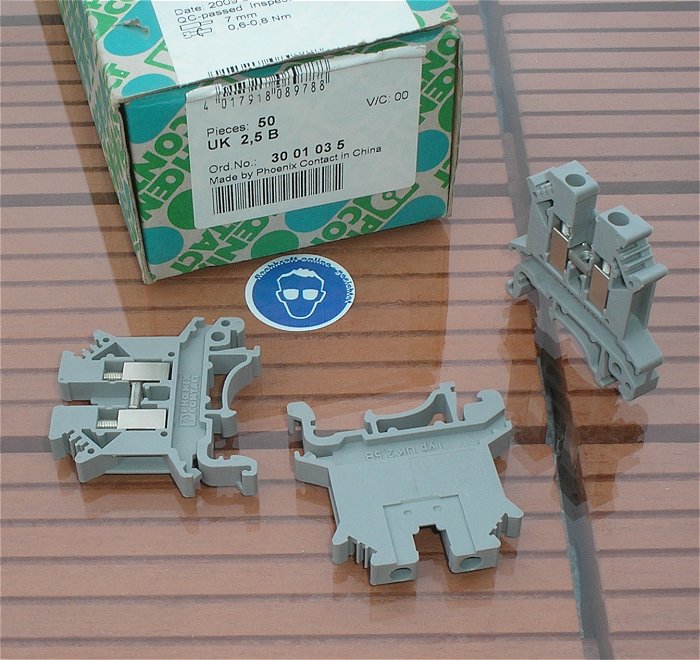 hq ca 48x Reihenklemmen 2,5mm² grau Phoenix Contact UK 2,5 B 3001035  EAN 4017918089788