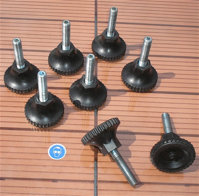hq 4x Nivellierfüße Nivellierfuß M12 ca 50mm 90mm gesamt für Schaltschrank Intellinet 