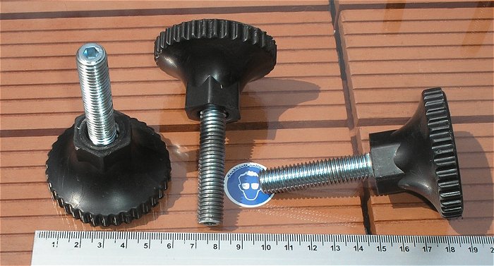 hq1 4x Nivellierfüße Nivellierfuß M12 ca 50mm 90mm gesamt für Schaltschrank Intellinet 