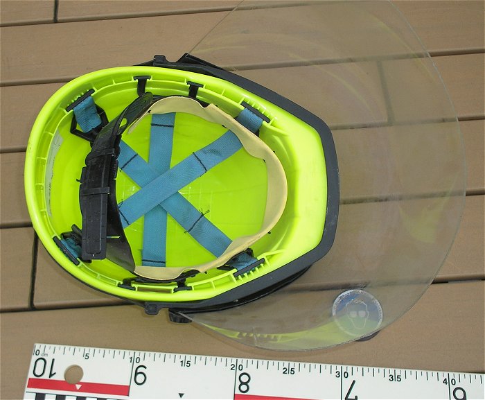 hq1 Elektriker Schutzhelm 6 Punkt gelb mit Visier klappbar 089920077  EAN 4047376064300