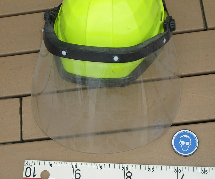 hq2 Elektriker Schutzhelm 6 Punkt gelb mit Visier klappbar 089920077  EAN 4047376064300