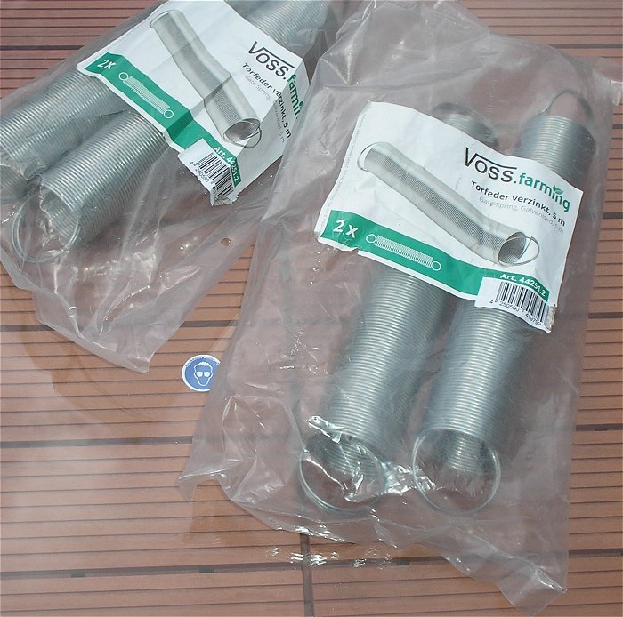 hq 2 Stück Torfeder 5m Meter verzinkt Voss Farming 442512  EAN 4250590419799