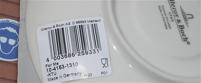 hq2 zwei Stück Kaffee Tee Untertasse Villeroy & Boch For Me 1041531310  EAN 4003686259331