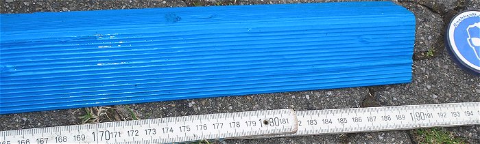 hq1 2 Stück halbierte Winkelleiste ca 90cm lang Winkelprofil Kunststoff ca 5x5cm blau 