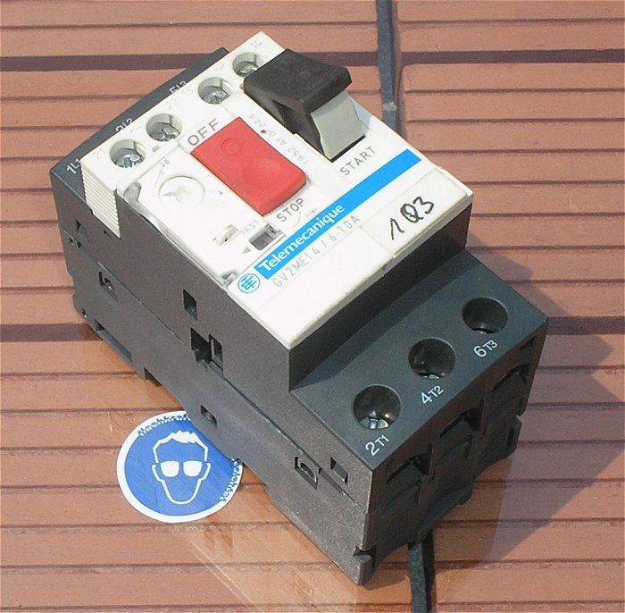 hq Motorschutzschalter 6-10A Ampere + Hilfskontakt 1S1Ö Telemecanique GV2ME14