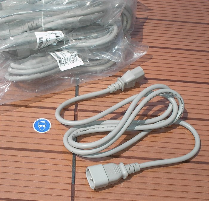hq 11x Kaltgeräte-Verlängerung Stecker Kupplung Buchse 1,8m Kabel EAN 4049759053055