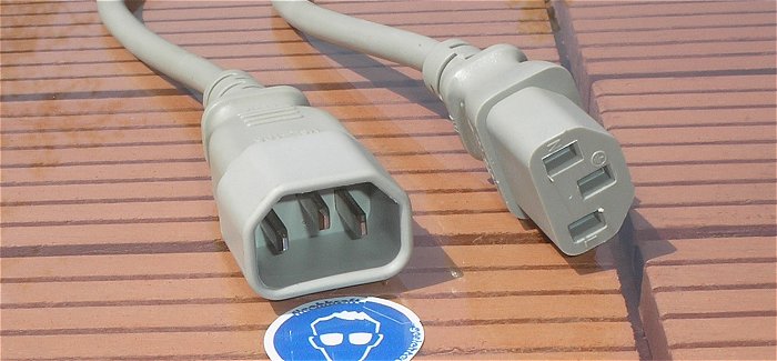 hq1 11x Kaltgeräte-Verlängerung Stecker Kupplung Buchse 1,8m Kabel EAN 4049759053055