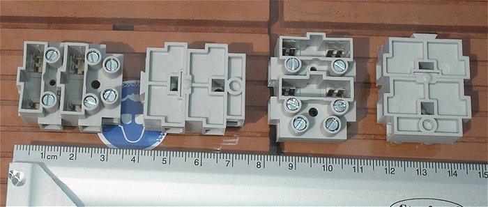 hq6 Schraubklemme Lüsterklemme 503 Si 3 polig 2x Sicherungshalter 5x20 10A 2,5mm²