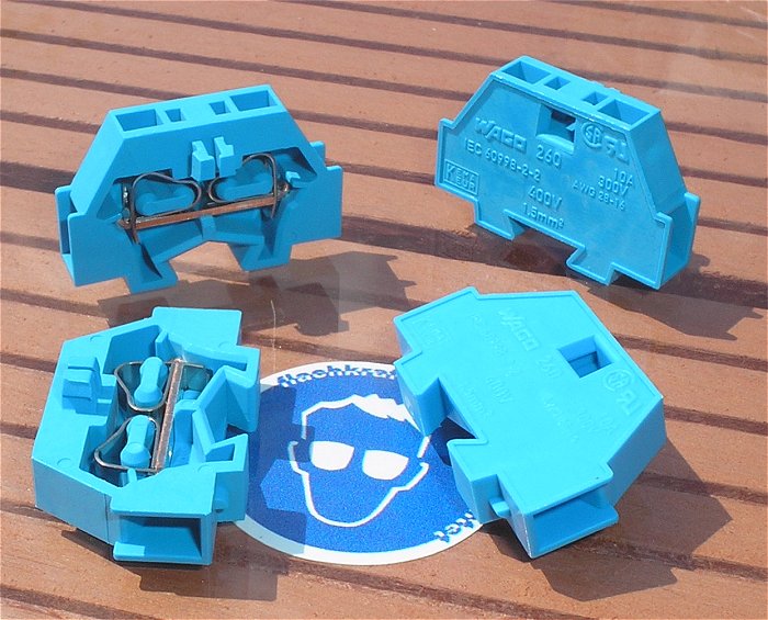 hq1 ca 50x Klemme Reihenklemme 1,5mm² blau Wago 260-324 EAN 4044918599481