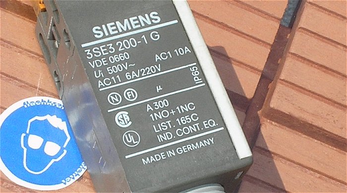 hq2 Endschalter Positionsschalter Rollenschalter 1S1Ö Siemens 3SE3200 3SE3 200-1G
