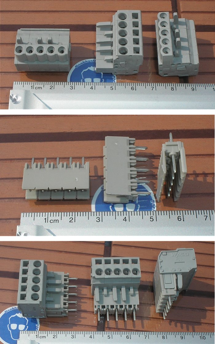 hq5 Print Steckverbinder Set 5polig Wago MCS 232-205 026-000 231-135