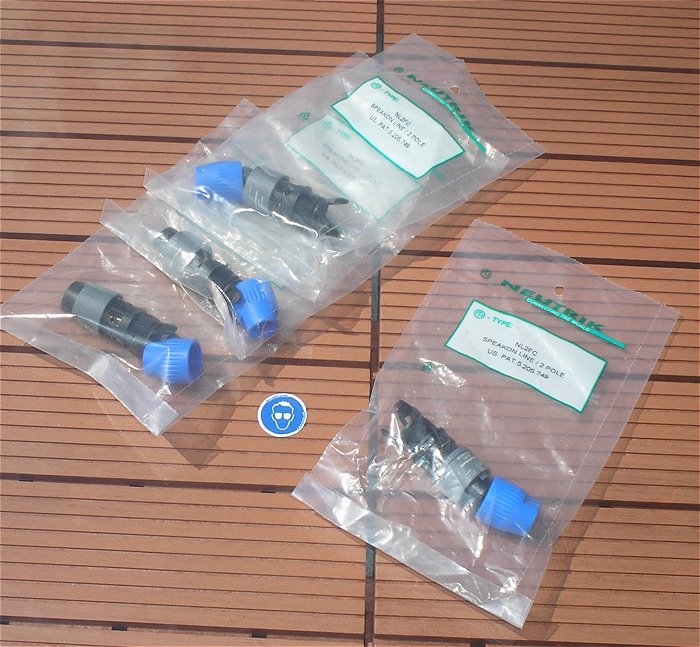 hq 4x Stecker Steckverbinder Speakon 2polig für PA Lautsprecher Neutrik NL2FC