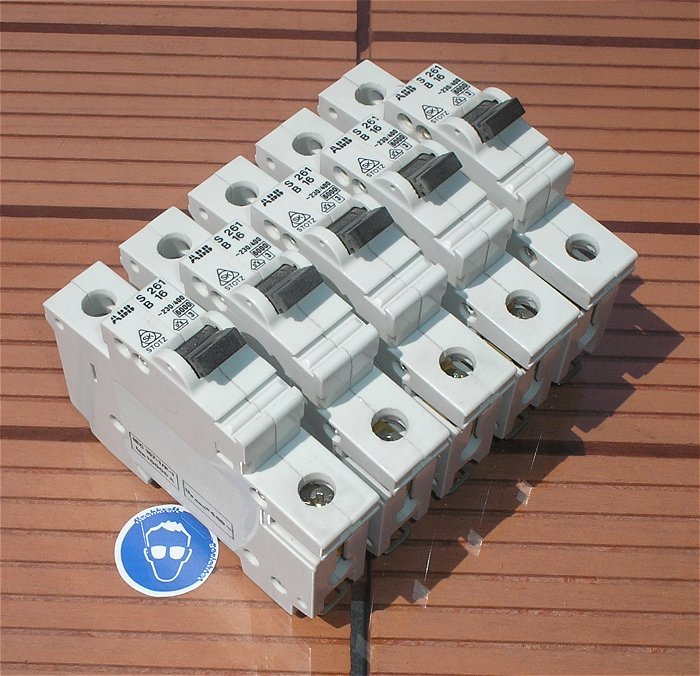 hq 5x Leitungsschutzschalter LS Automat Sicherung B16 A Ampere 1polig ABB