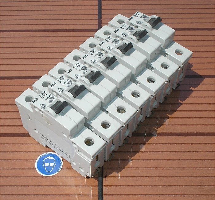 hq 7x Leitungsschutzschalter LS Automat Sicherung B10 A Ampere 1polig ABB