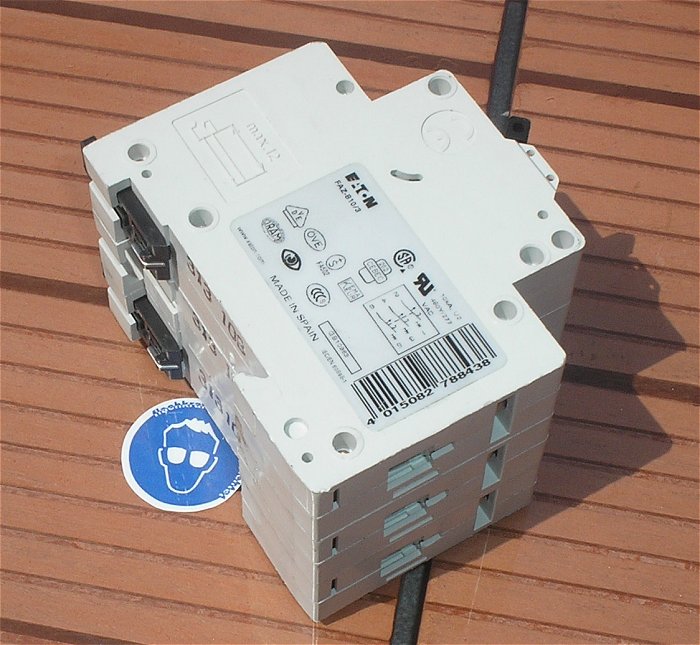 hq1 Leitungsschutzschalter LS Automat Sicherung B10 A Ampere 3polig Eaton