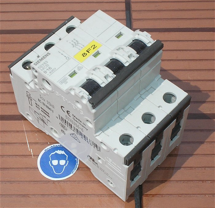 hq Leitungsschutzschalter LSS Automat Sicherung B16 A Ampere 3polig Gehäusemangel