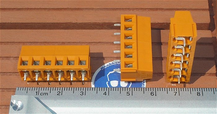 hq2 ca 50x Printklemme 2x3=6polig Weidmüller LM 5.08 06 90 3.5SN OR BX EAN 4032248362134