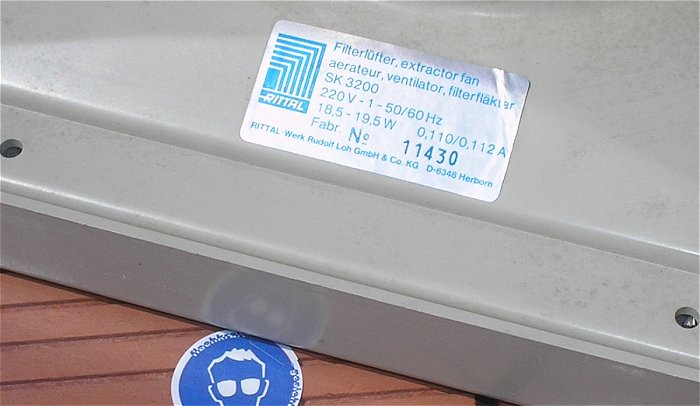 hq3 ca 24cm 240mm Lüfter Filterlüfter 220V Volt AC Rittal SK3200