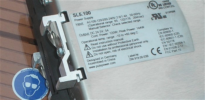 hq1 Netzteil Schaltnetzteil 230V Volt AC auf 24V DC 5A Ampere Puls SL5.100