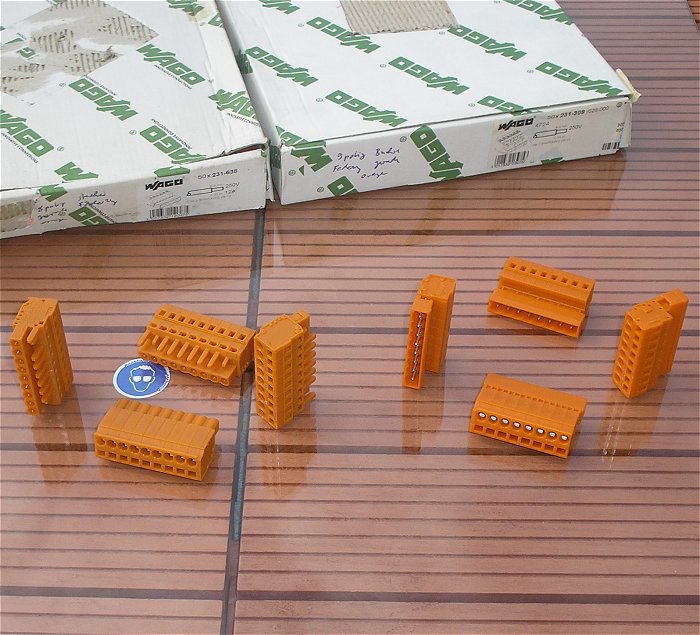 hq Steckverbinder Set orange 8 9polig Wago 231-309 4017332039758 638 4017332120975