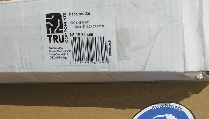 hq3 2x Kabelbrücke halbrund 1000 x 49,5mm braun Tru Components 1572568 EAN 4016139280691