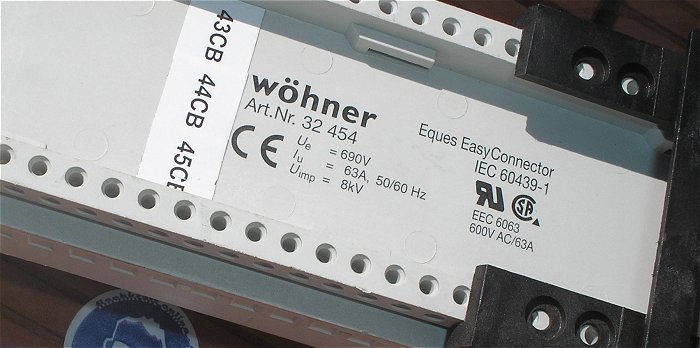 hq5 4x Sammelschienendapter f. Stromschiene 3phasig Wöhner Eques Easy Connector 32454