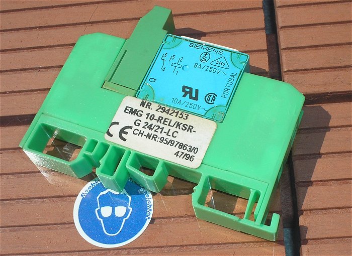 hq2 8x Relais Phoenix Contact 24V Volt DC EMG 10-REL KSR-G24 21-LC 2942153