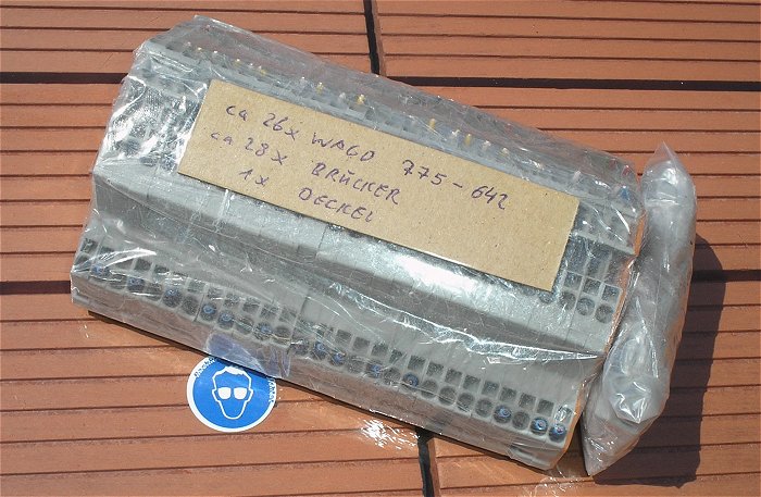 hq8 ca 26x Reihenklemmen 2,5mm² grau Wago Topjob 775-542 + 28x Brücker + 1x Deckel