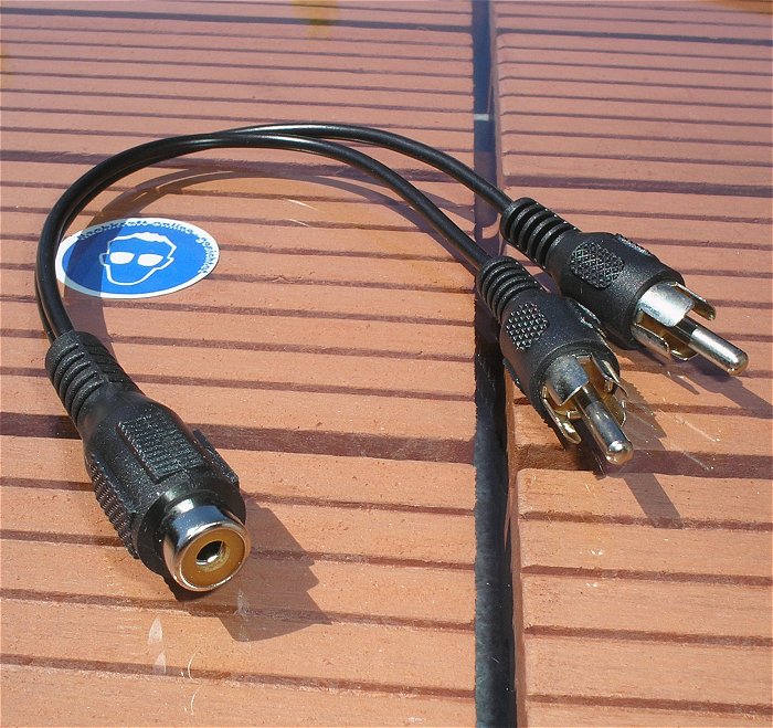 hq 28x Y-Kabel Verbindungskabel Cinch Buchse Kupplung auf 2x Stecker Steckverbinder