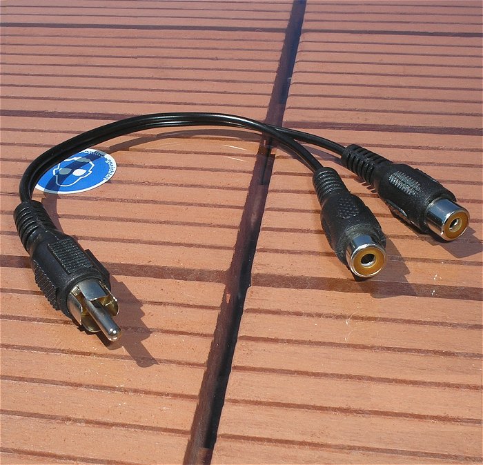 hq 10x Y-Kabel Verbindungskabel Cinch Stecker Steckverbinder 2x Buchse Kupplung