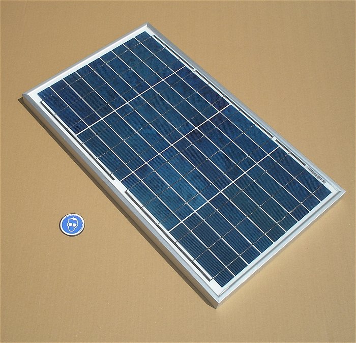 hq Solarpanel Solarmodul Solarzelle 30W Watt für 12V Volt DC 18V 1,67A max Lux Pro