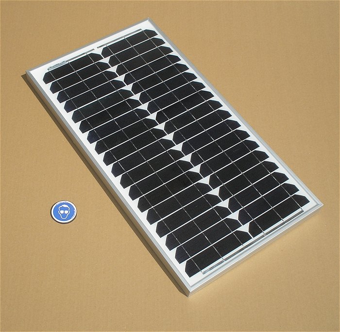 hq Solarpanel Solarmodul Solarzelle 30W 30 W Watt für 12V Volt DC 18V 1,67A max